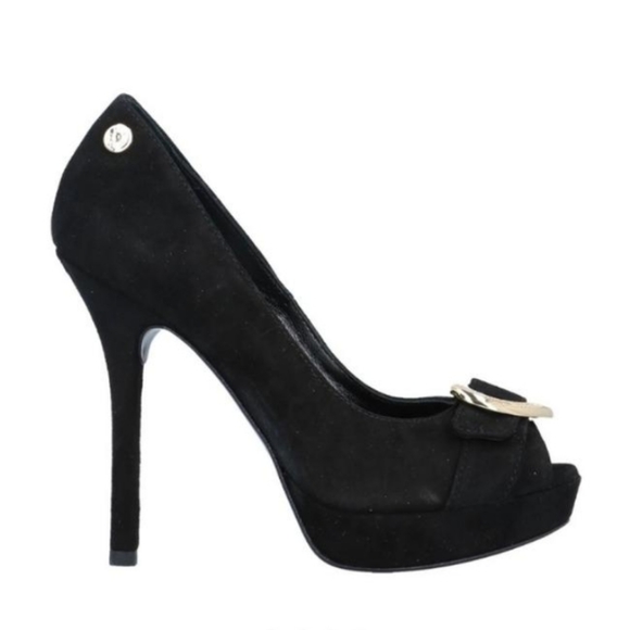 Moschino Vintage Ladybug Peep-Toe Heels 36.5